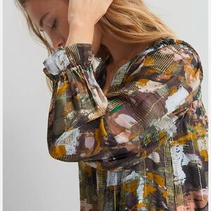 Multicolor Abstract Print Women's Top